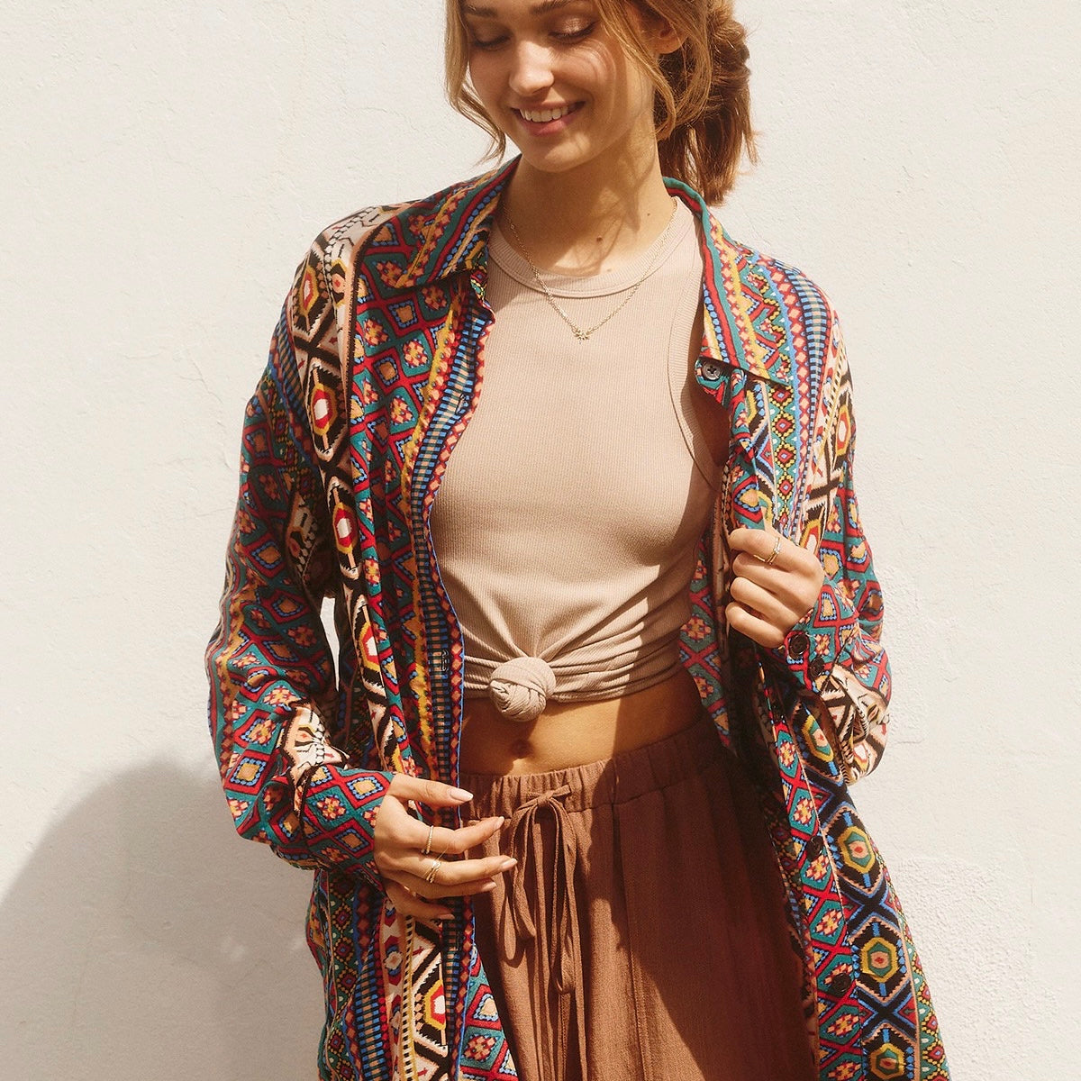 Print Shirt Dress