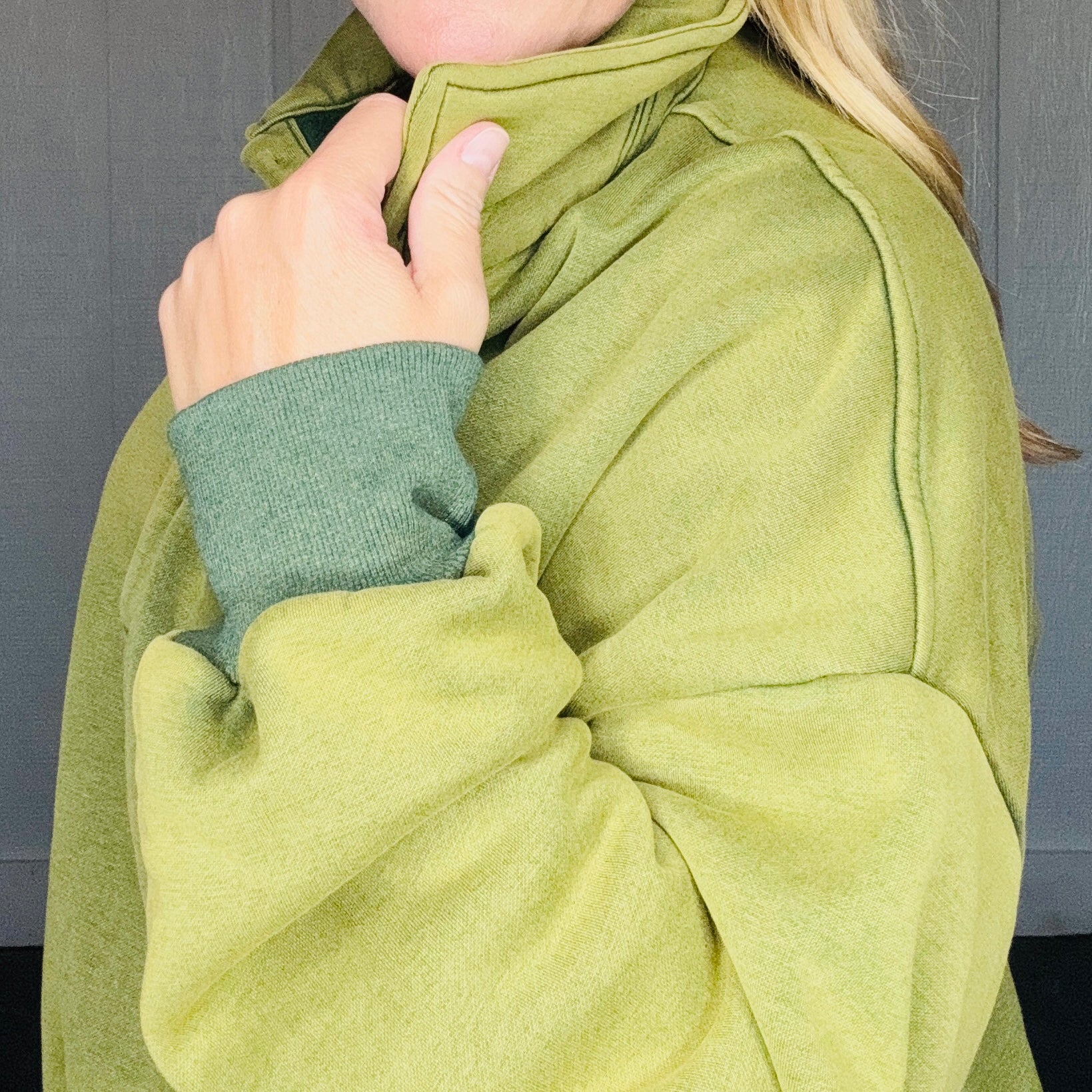 Forest Green Cropped Polo Pullover