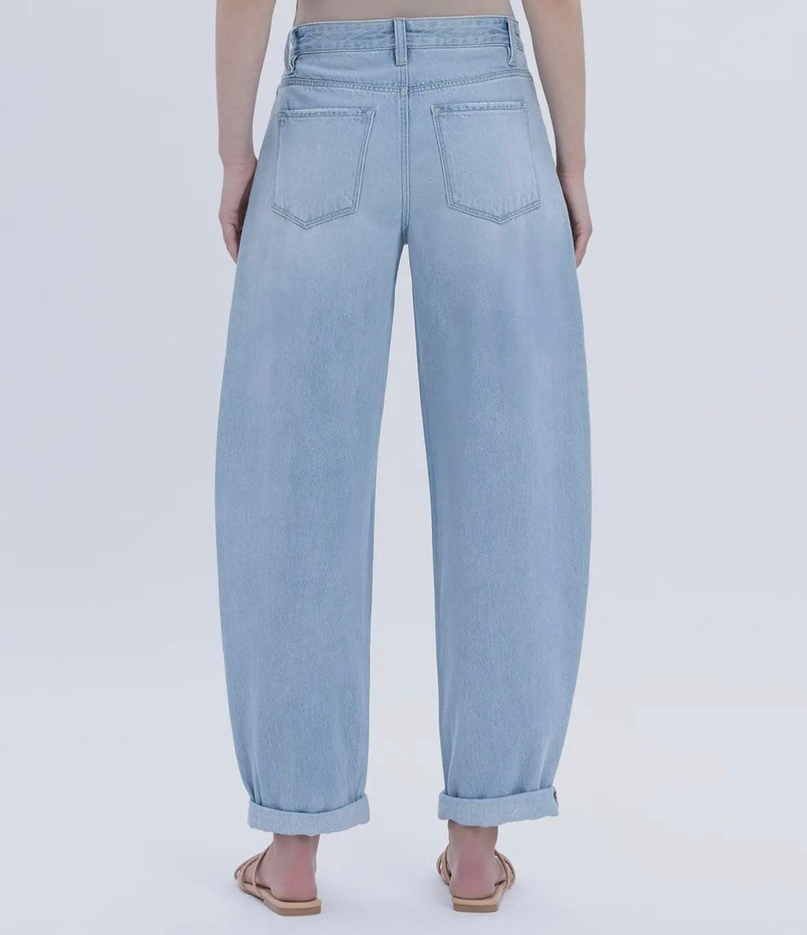 Vervet by Flying Monkey Kate Super High Rise Cuffed Ankle Barrel Jean