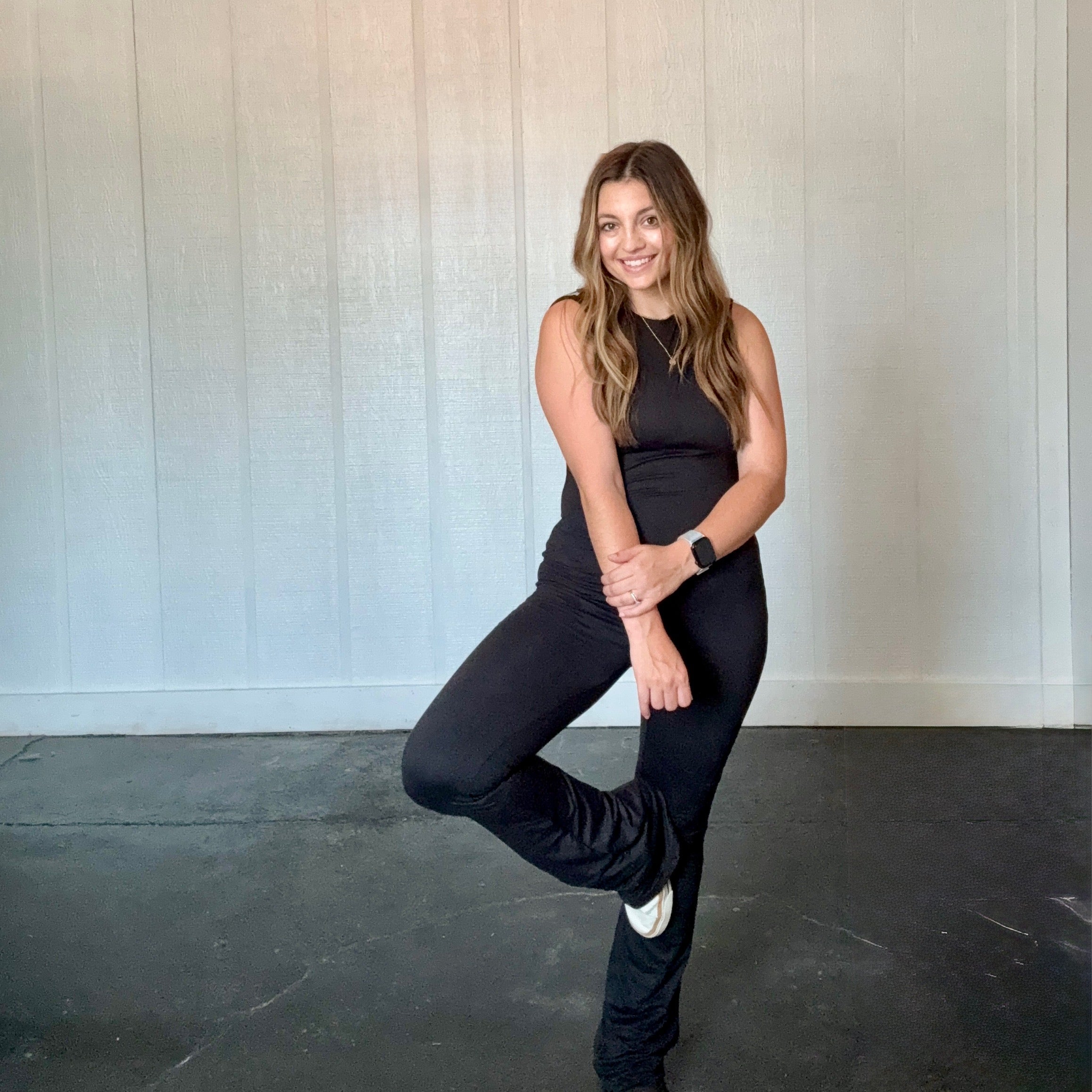 Sleeveless Double Lined Jumpsuit with Flare