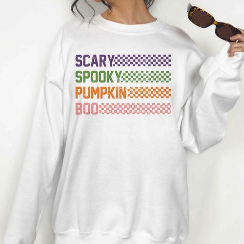 Scary Spooky Pumpkin Boo Oversized Sweatshirt
