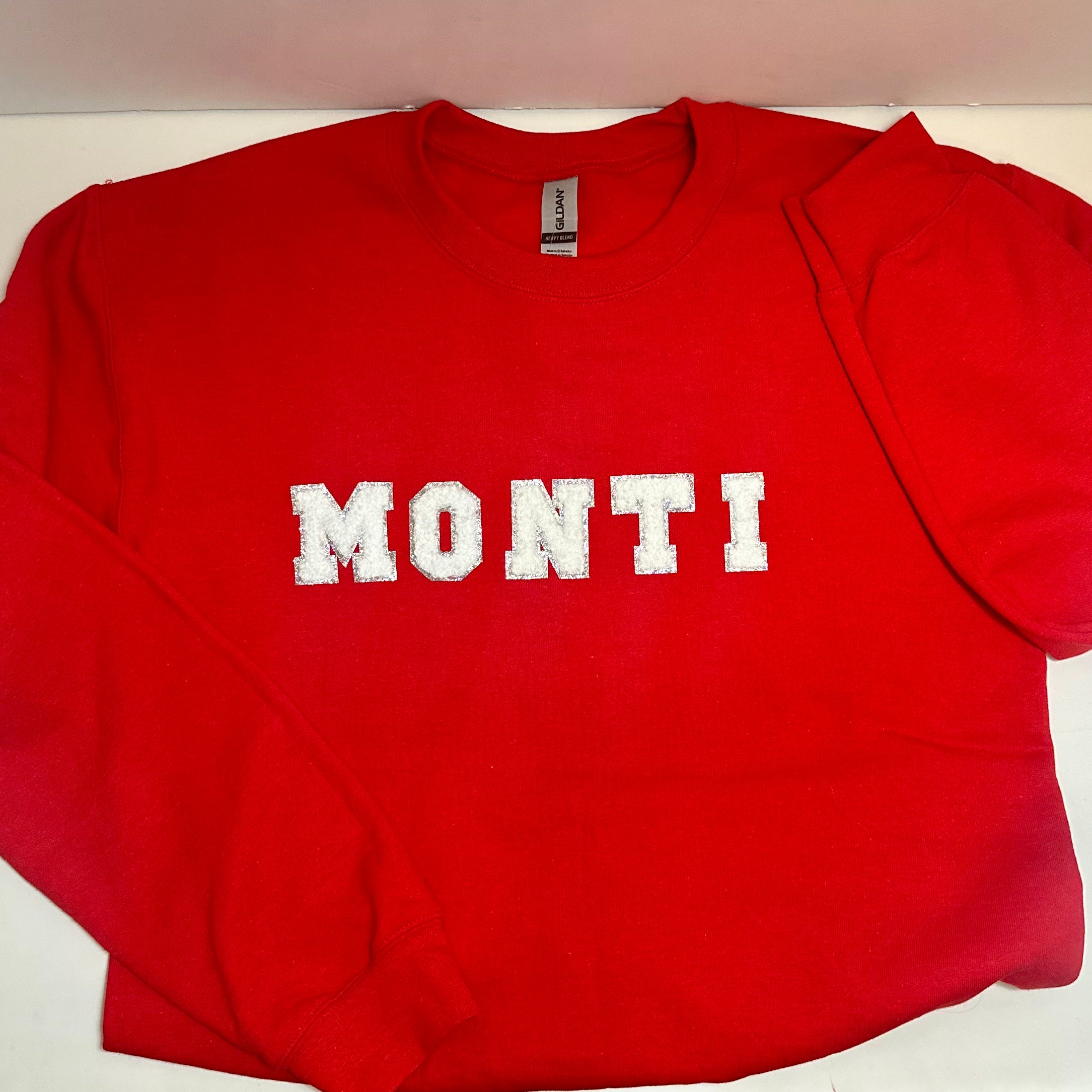 Red Monti Chenille Crew