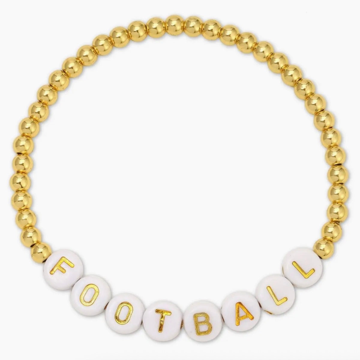 Football Beaded Bracelet