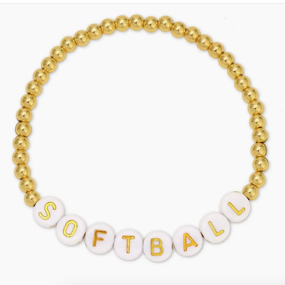 Softball Beaded Bracelet