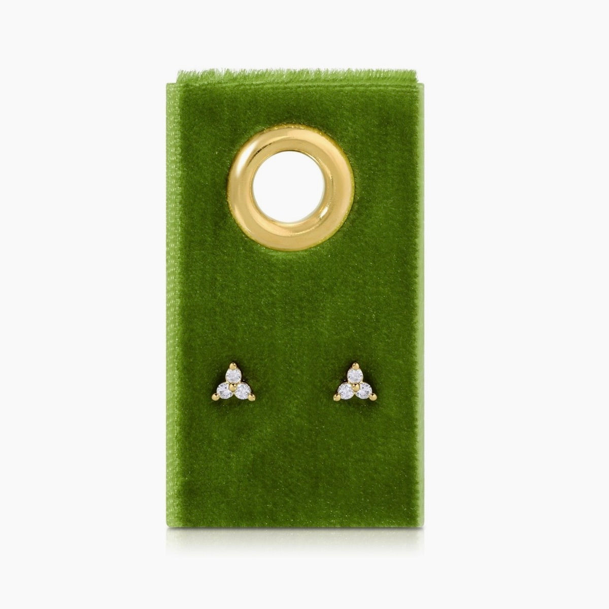 Triple Cluster Studs on Velvet Tag