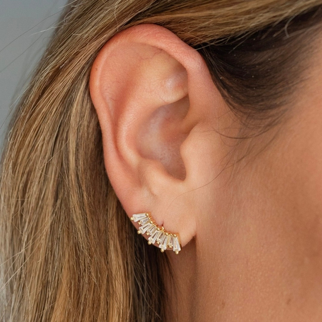 Curved Baguette Studs