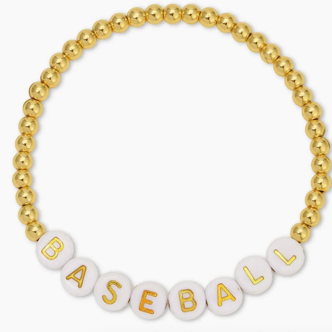 Baseball Beaded Bracelet