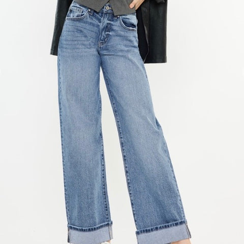 Kan Can Open Pack Ultra High Rise 90's Wide Leg Jean