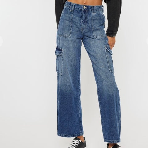 Kan Can Open Pack Ultra High Rise 90's Wide Leg Jean