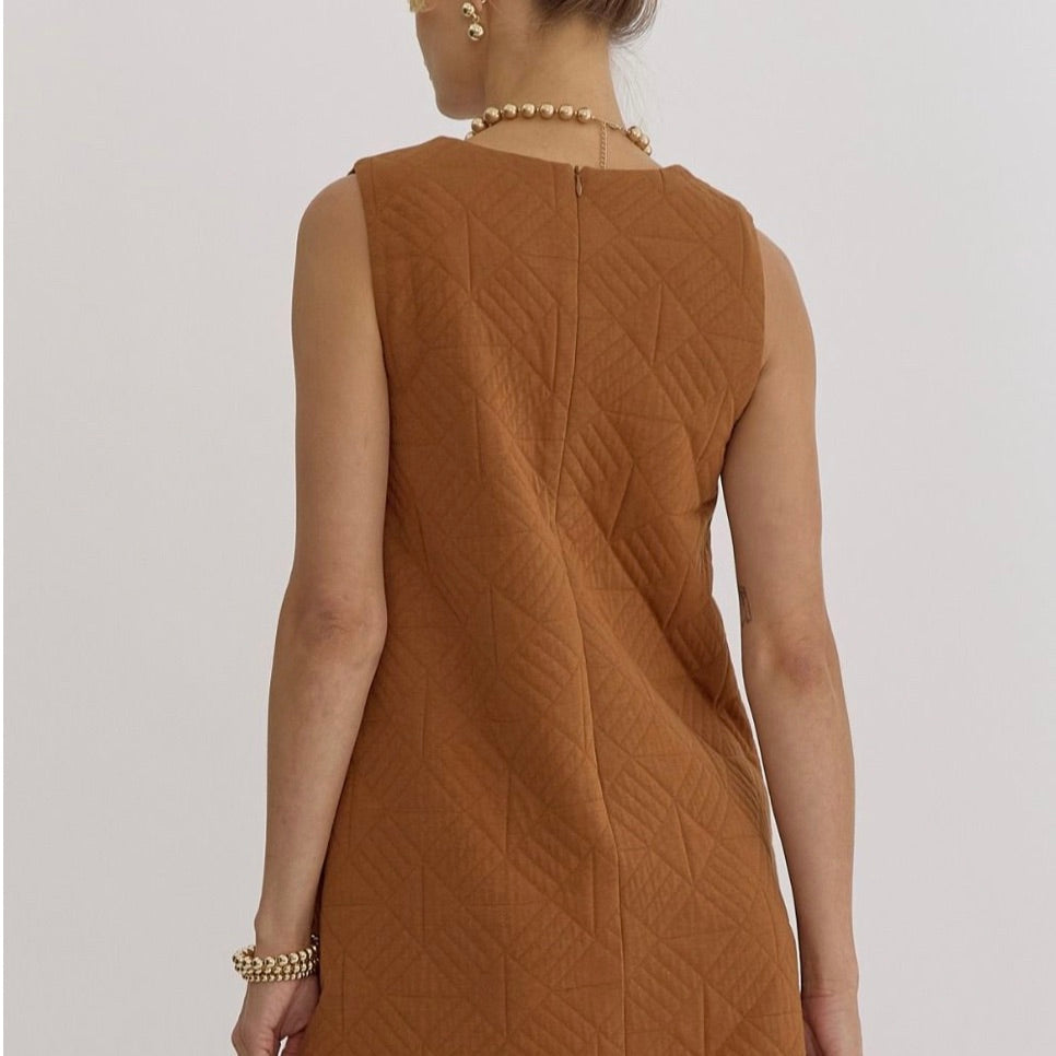Vneck Sleeveless Mini Dress