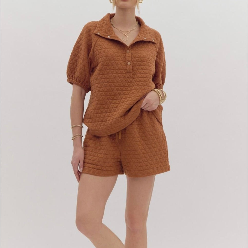 Quilted High Waisted Short