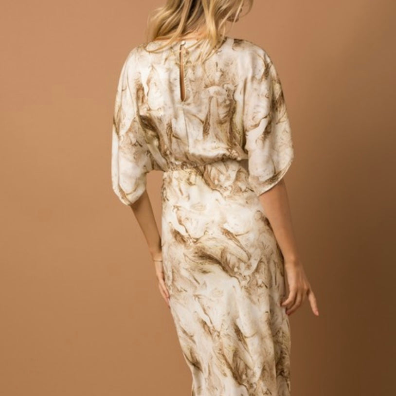 Kimono Sleeve Maxi Dress