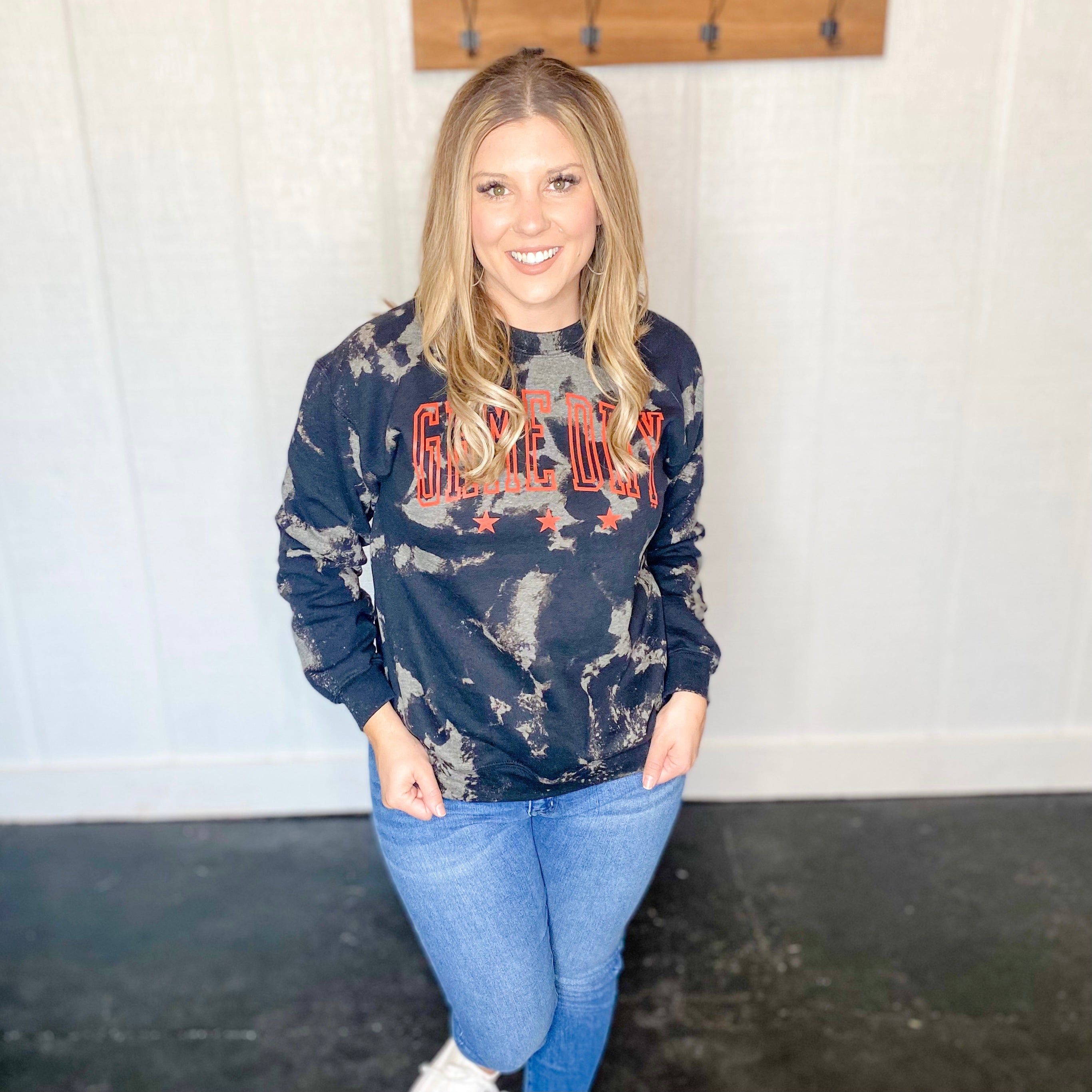 Game Day Bleach Sweatshirt