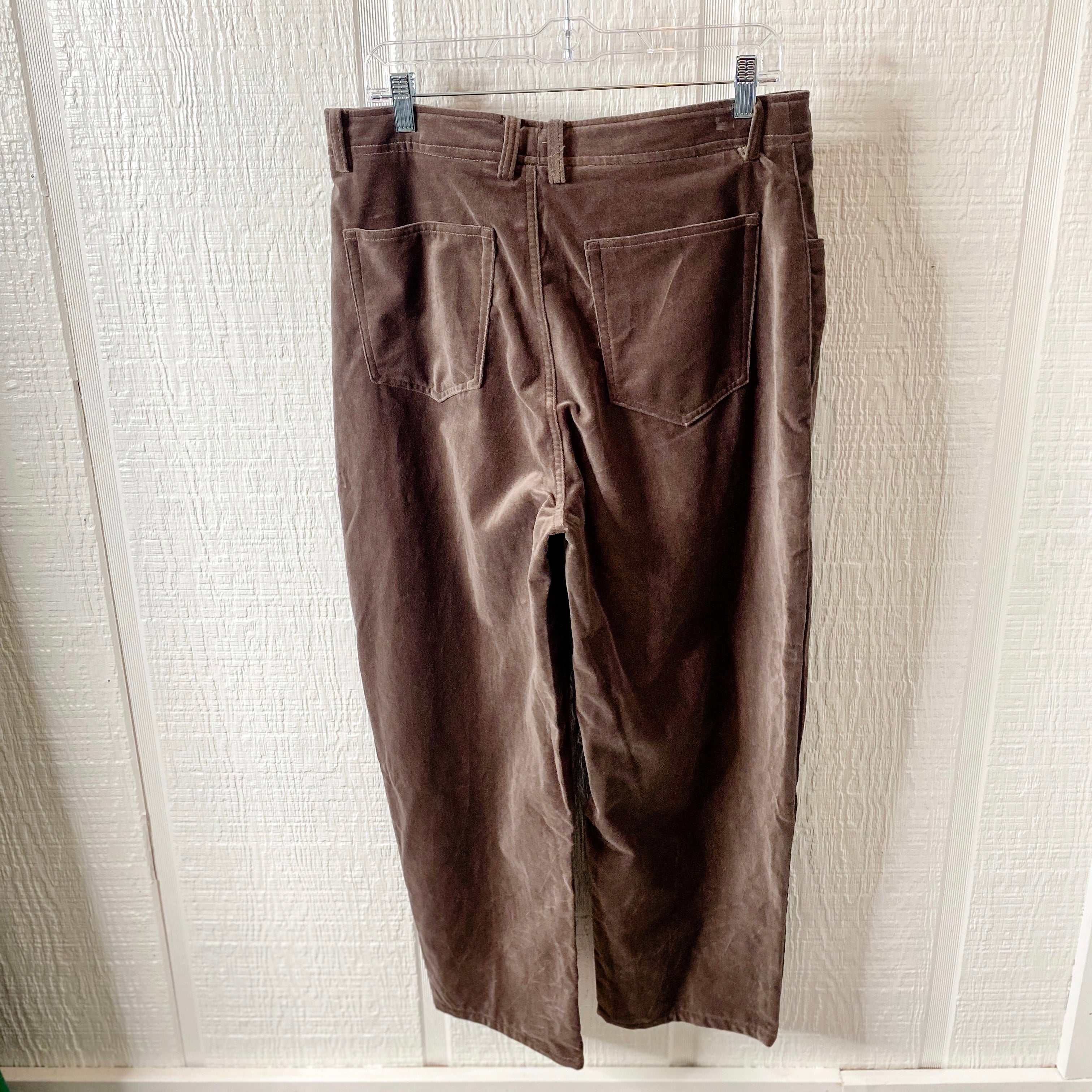 Cedar Brown High Waist Wide Leg Creased Pants