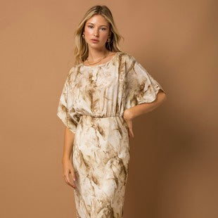 Kimono Sleeve Maxi Dress
