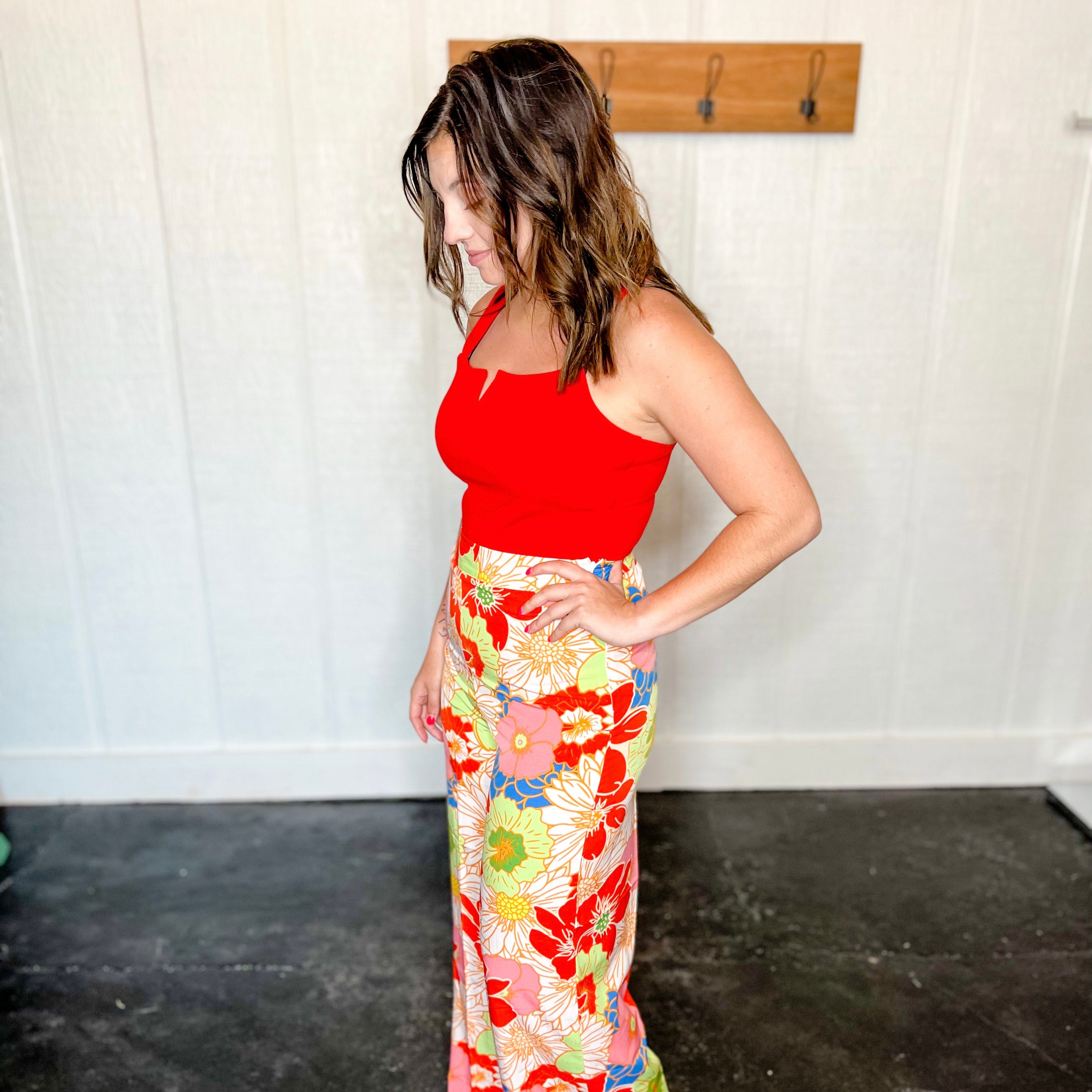 Red Floral Pant