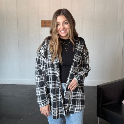 Reversible Corduroy and Plaid Button-Down Shirt