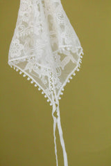 White Lace Tie Bandana
