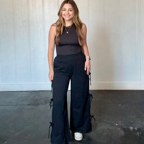 Cedar Brown High Waist Wide Leg Creased Pants