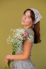 White Lace Tie Bandana