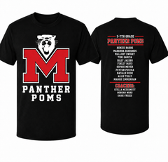 Jr Panther Poms Tee