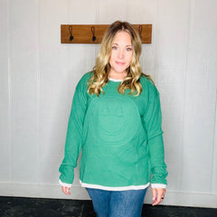 Happy Trees Holiday Embossed Sweatshirt