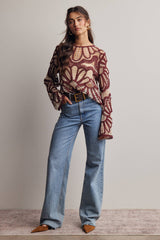 Crochet Floral Pattern Sweater