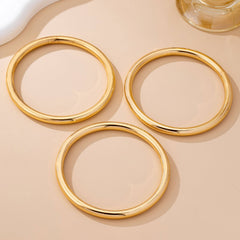 Chunky Triple Tube Bangle Set