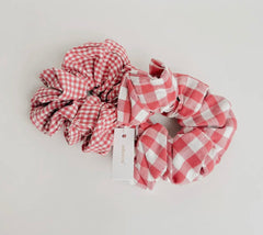Red Gingham Scrunchie