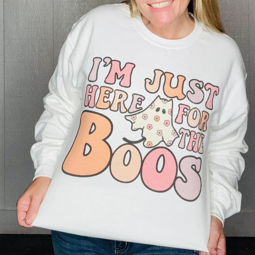 I'm Just Here For the Boos Graphic Sweatshirt
