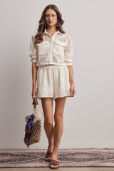 Crochet Lace Button-Front Set