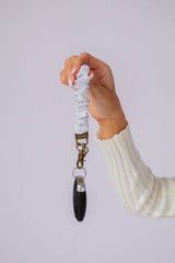 Gray Striped Keychain