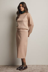 Ribbed Midi Skirt
