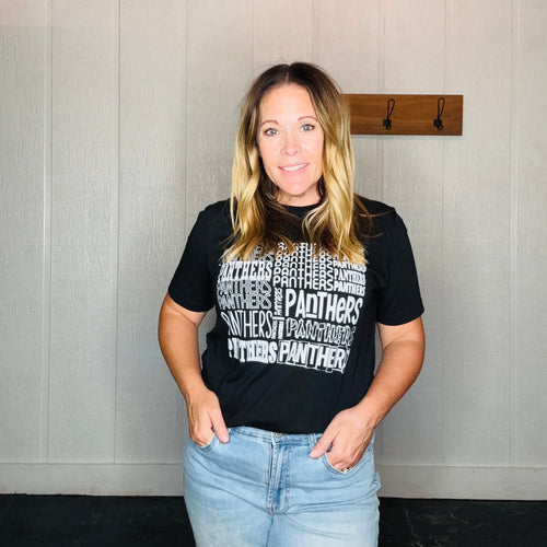 Panther Abstract Font Tee