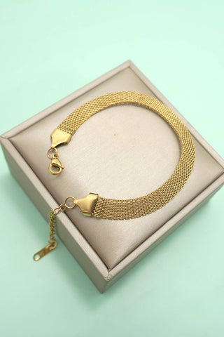 Gold Layered Bangle Set - Mixed Texture Stack | 40B5238