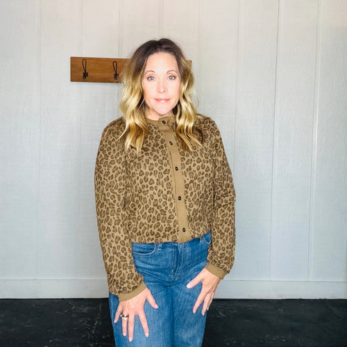 Mocha Animal Print Cardigan