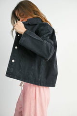 Button-Down Jacket with Shirt Collar and Pockets