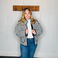 Gingham Print Jacket