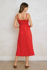 Heaven Sent Button Front Midi Dress