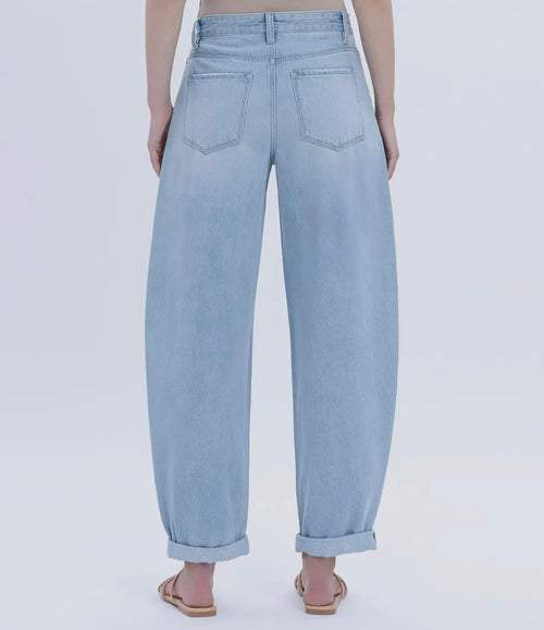 Vervet by Flying Monkey Kate Super High Rise Cuffed Ankle Barrel Jean
