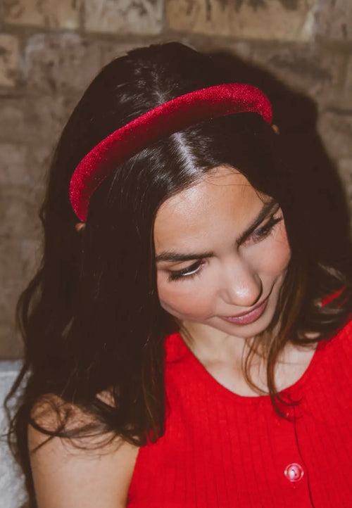 Scarlet Velvet Headband