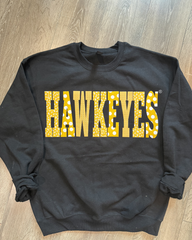 YELLOW PATCHWORK HAWKEYES - BLACK CREW 