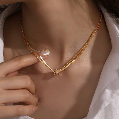 Gold Layered Bangle Set - Mixed Texture Stack | 40B5238