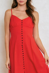 Heaven Sent Button Front Midi Dress