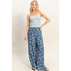Floral Wide-Leg Pants