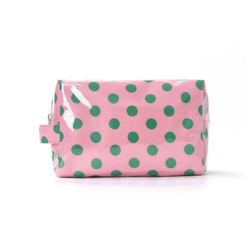 POLKA DOT WATERPROOF CLEAR COSMETIC MAKEUP POUCH BAG |40P630