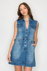 SUMMER DENIM MINI DRESS 3157DIA