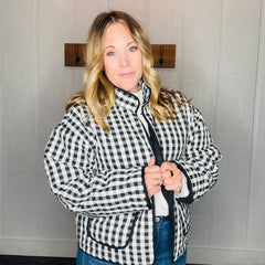 Gingham Print Jacket
