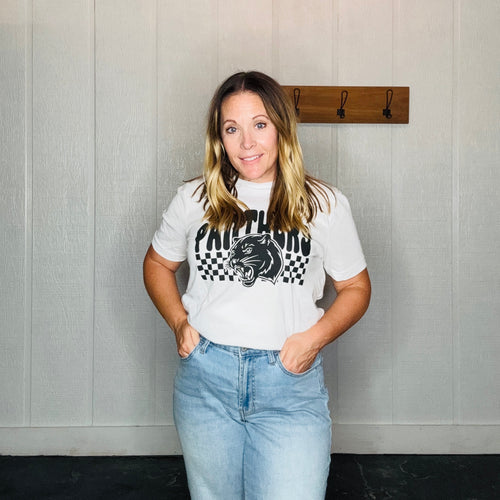Checker Print Panther Tee