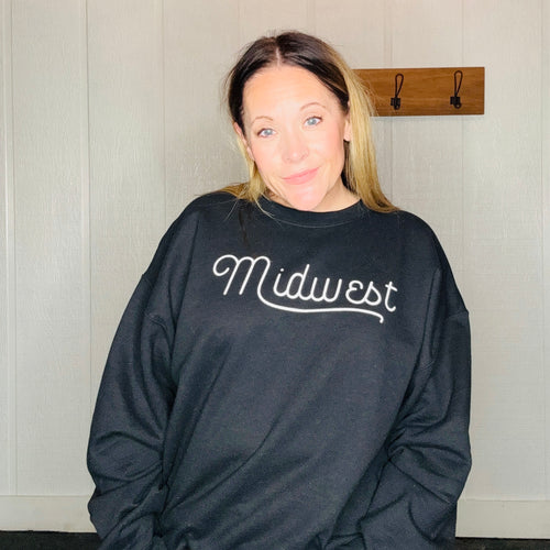 Black Midwest Graphic Sweatshirt